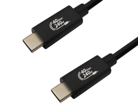 USB 4 Type-C Male to Type-C Male Cable 240W ERP - USB-IF Certified - Black Online Sale