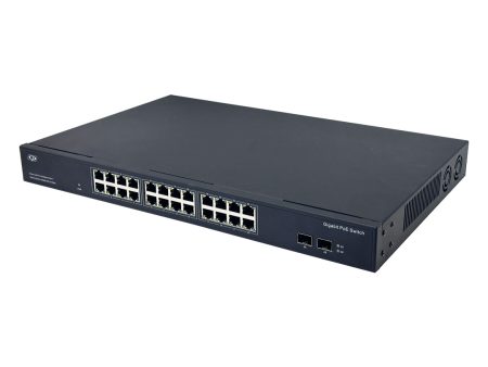 24-Port Gigabit 375W PoE+ Switch + 2-Port SFP Uplink - Desktop Rack Mount - Unmanaged - 1U - IEEE 802.3at af Hot on Sale