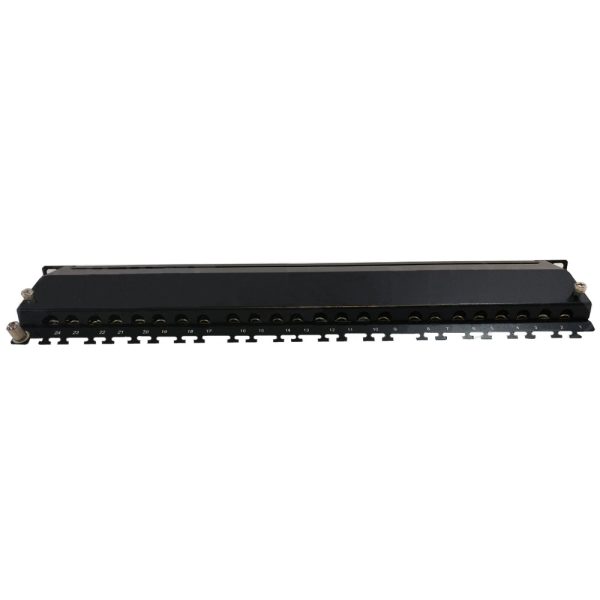 24-Port CAT6A Shielded Patch Panel, 19  Rackmount Online Hot Sale