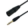 XLR 3-pin Male to 1 4 Inch TRS Male Balanced Cable Online now