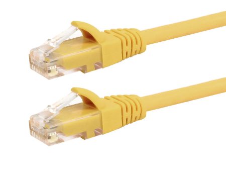 RJ45 Cat5e 350MHz Molded Patch Cable - Premium Fluke® Patch Cable Certified - CMR Riser Rated - Yellow Fashion