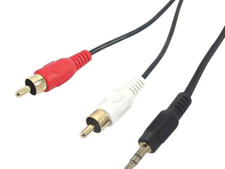 Molded 3.5mm Male to 2x RCA Male Audio Cable Cheap