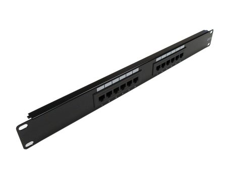 12-Port CAT6 Patch Panel, 19  Rackmount 1U - 110 Punch-Down Sale