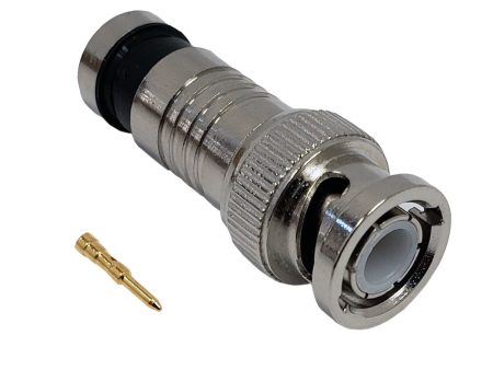 BNC Male Compression Connector for RG6 Plenum - Pack of 10 For Discount