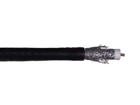 1000ft RG11 14AWG CCS 60% Braid Bulk Cable CMR FT4 - Black Online Hot Sale