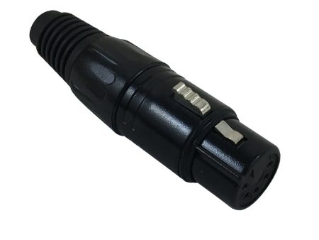 DMX 5-pin Female Connector - Black Hot on Sale