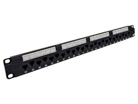 24-Port CAT6A Patch Panel, 19  Rackmount 1U - 110 Punch-Down Hot on Sale