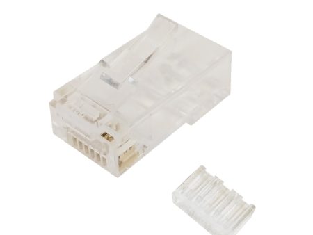 RJ45 2 Piece Cat6 Plug for Round Cable (Solid or Stranded) (8P 8C) - Pack of 50 Discount