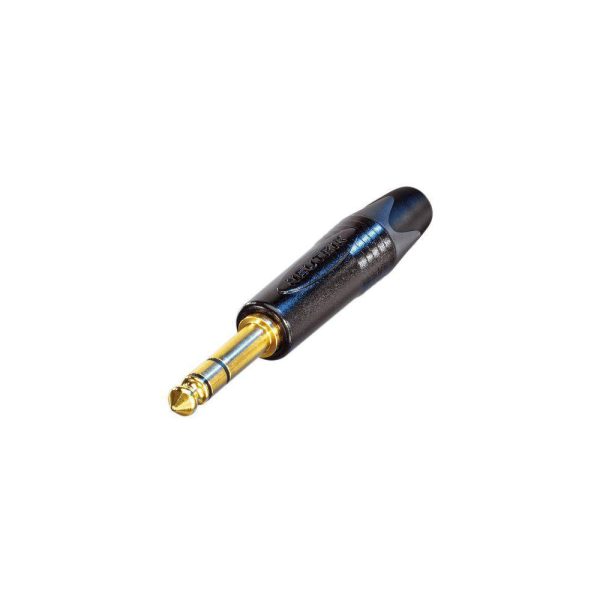 Neutrik 1 4 inch TRS Male Slim Plug - Black with Gold Pins For Discount