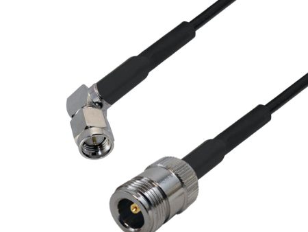 Premium Phantom Cables Brand RF-195 N-Type Female to SMA Male (Right Angle) Cable Cheap