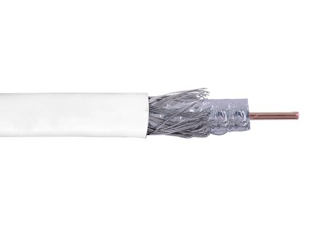 1000ft RG6 18AWG CCS Bulk Cable 60% Braid CMP - White Sale