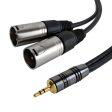 Premium Y-Splitter 3.5mm to 2x XLR Male Unbalanced Cable For Cheap