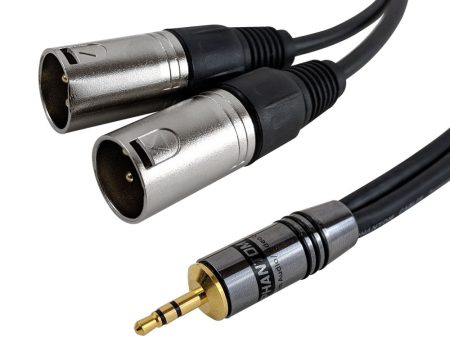 Premium Y-Splitter 3.5mm to 2x XLR Male Unbalanced Cable For Cheap