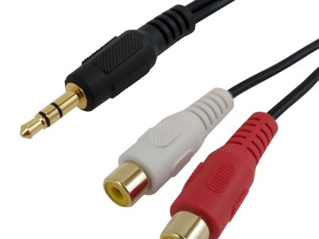 3.5mm Stereo Male to 2x RCA Female Audio Cable on Sale