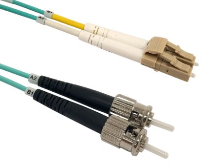 OM3 Multimode Duplex LC ST 50 Micron - Fiber Optic Patch Cable - 2mm Jacket - LSZH OFNR Fashion