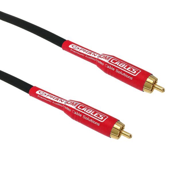 Premium Phantom Cables Subwoofer RCA Male to Male Cable FT4 For Cheap