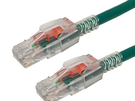 RJ45 Cat6 Patch Cable - Custom Locking Style Boot - Green Fashion