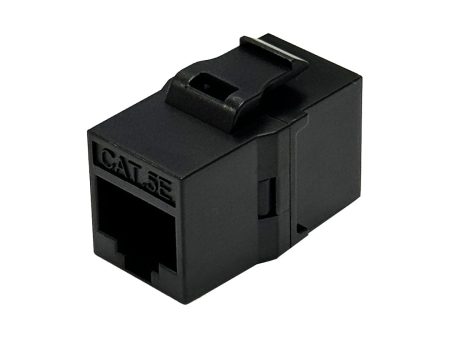 Cat5e RJ45 Female to Female Keystone Coupler - Black For Sale