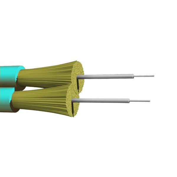 OM3 Multimode 50 Micron AFL (Corning) Duplex Zip Cord - 2mm Jacket - OFNP Plenum Fiber Bulk Cable (per meter) - 2-strand Hot on Sale