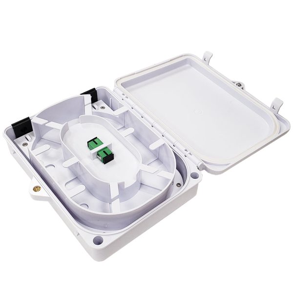 Outdoor 1-port Plastic Fiber Terminal Box with SC APC Simplex Coupler - IP65 - White Cheap