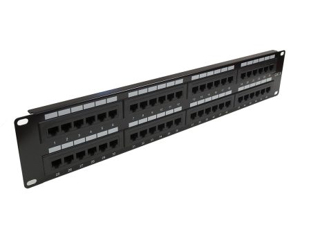 48-Port CAT6 Patch Panel, 19  Rackmount 2U - 110 Punch-Down Cheap