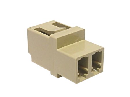 LC LC Fiber Coupler F F Multimode OM1 OM2 Duplex Ceramic, Beige For Cheap